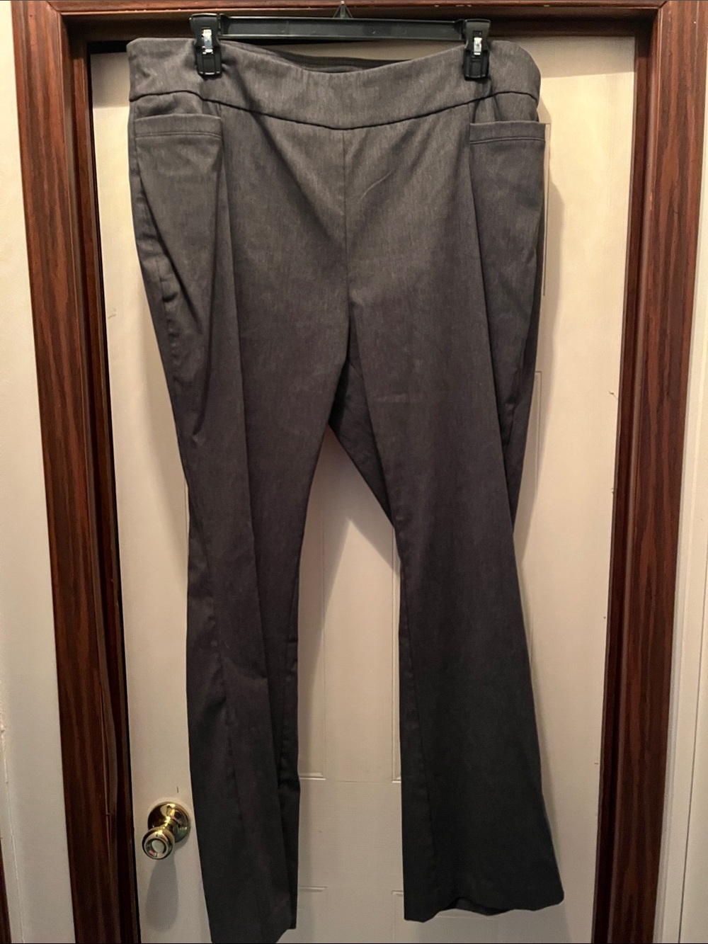 Kim Rogers Gray Straight-Leg Women's Dress Pants